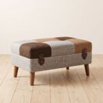 Large Patchwork Trunk Storage Ottoman Bench with Tapered Legs | SKU: 21999334 - Image 3