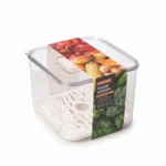 Premium 1700ml Clear Food Storage Bin with Venting Lid and Drain Tray (HO-015)