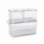 Premium Stackable Clear Food Storage Bin Set with Lids (HO-017)
