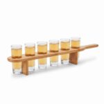 Danny Home 7-Piece Shot Glass Flight Set – Premium 60ml Vodka & Tequila Shooter Glasses with Bamboo Serving Paddle Board - Image 2