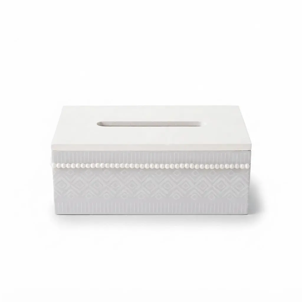 Tissue-box_Houseware_14871_3.webp Minimalist White Faux Leather Tissue Box Cover – Rectangular PU Leather Dispenser & Slipcover Case (Model JN8-9) - Image 1