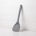 Danny Home Silicone Non-Stick Wok Turner – Premium Heat Resistant Slotted Solid Spatula, Charcoal Gray (DH3824-GREY) - Image 2