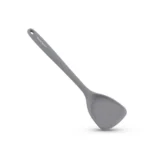 Danny Home Silicone Non-Stick Wok Turner – Premium Heat Resistant Slotted Solid Spatula, Charcoal Gray (DH3824-GREY)