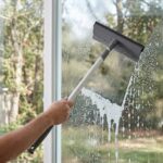 Premium 8-Inch Aluminum Window Cleaner with Telescopic Pole and Dual-Action Squeegee Head (DM23-094) - Image 2